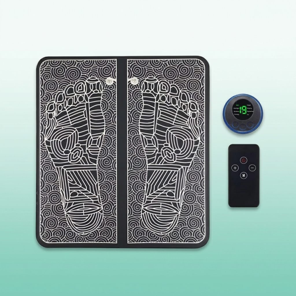 Masajeador de pies EMS con control digital y control remoto inalámbrico